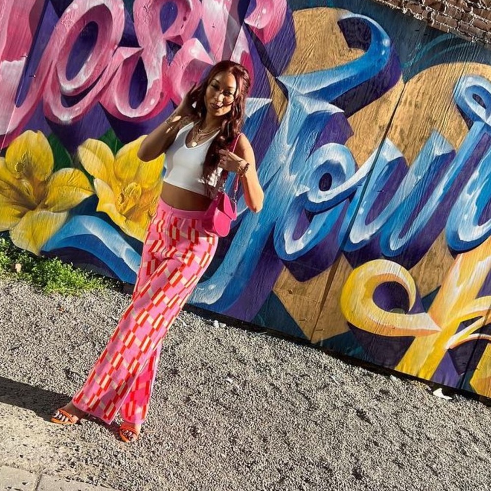 Pink & orange pants